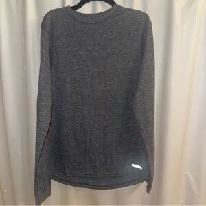 Men's Dark Gray Long Sleeve Base Layer wool blend